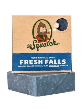 Dr. Squatch Fresh Falls Men's Natural Soap - Blue, NEW